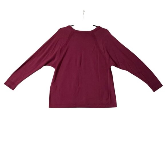 J.Jill Wearever Collection Washable Merino Wool Sweater Women Size Medium Berry - Picture 7 of 8